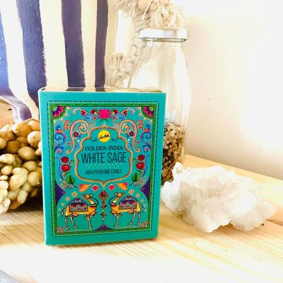 GOLDEN INDIA INCENSO DE SÁLVIA EM CONE