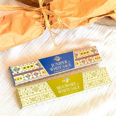 Conjunto de dois incensos – Zimbro e Sálvia, Artemísia e Sálvia